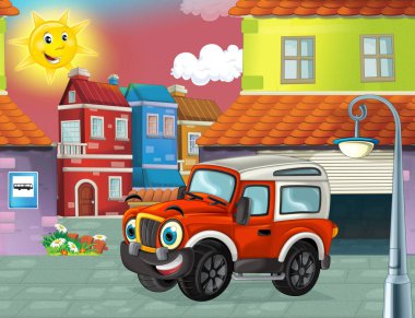 şehrin içinden araba araba ateş