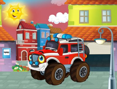 şehrin içinden araba araba ateş