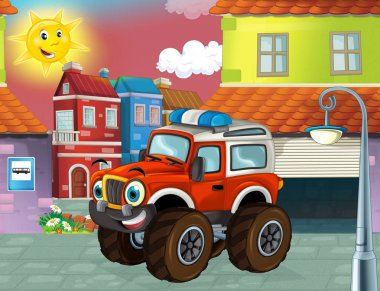 şehrin içinden araba araba ateş