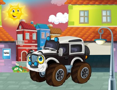 şehrin içinden yol araba  