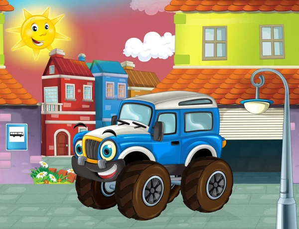 şehrin içinden yol araba  