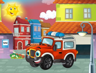 şehrin içinden yol araba