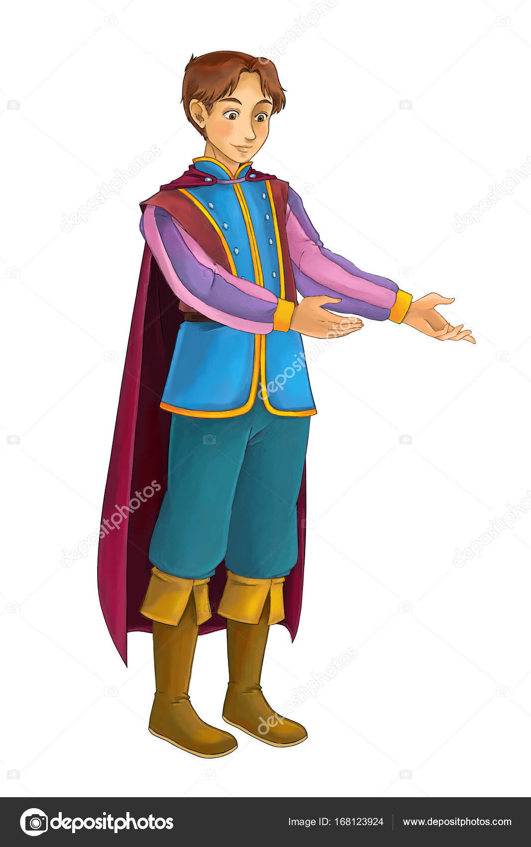Cartoon Character Nobleman Prince Illustration Children Stock Illustration  by ©illustrator_hft #168123924