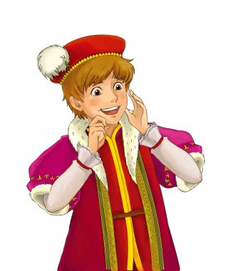 Çizgi film karakteri - soylu - Prens - illüstrasyon çocuklar için