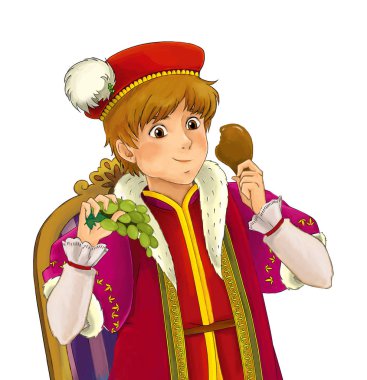 Çizgi film karakteri - soylu - Prens - illüstrasyon çocuklar için