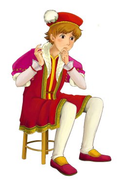 Çizgi film karakteri - soylu - Prens - illüstrasyon çocuklar için