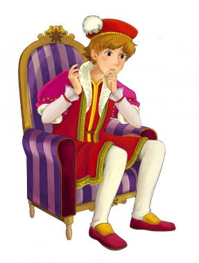 Çizgi film karakteri - soylu - Prens - illüstrasyon çocuklar için