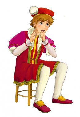 Çizgi film karakteri - soylu - Prens - illüstrasyon çocuklar için