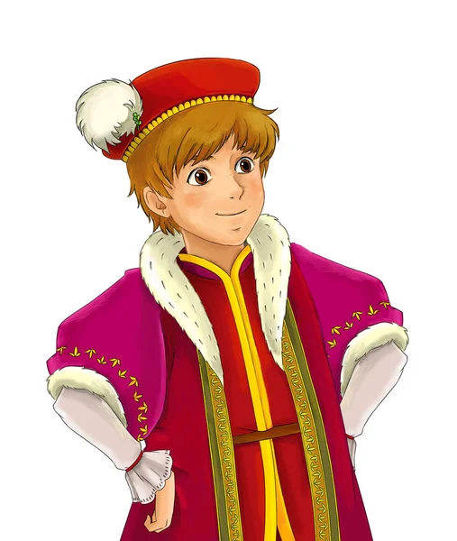 Cartoon Character Nobleman Prince Illustration Children — Stock Photo, Image