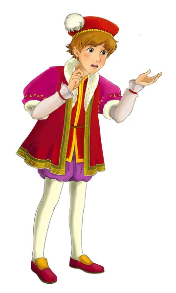 Personaje Dibujos Animados Noble Príncipe Ilustración Para Niños —  Fotos de Stock