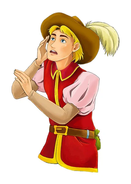 Zeichentrickfigur Adliger Prinz Illustration Für Kinder — Stockfoto