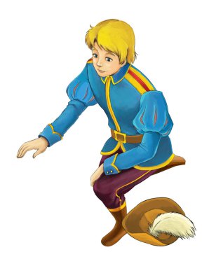 Çizgi film karakteri - soylu - Prens - illüstrasyon çocuklar için 