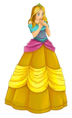 Çocuklar için güzel kız - bazı faaliyet - illüstrasyon karikatür