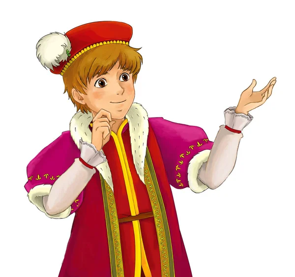 Cartoon Character Nobleman Prince Illustration Children — Stock Photo, Image