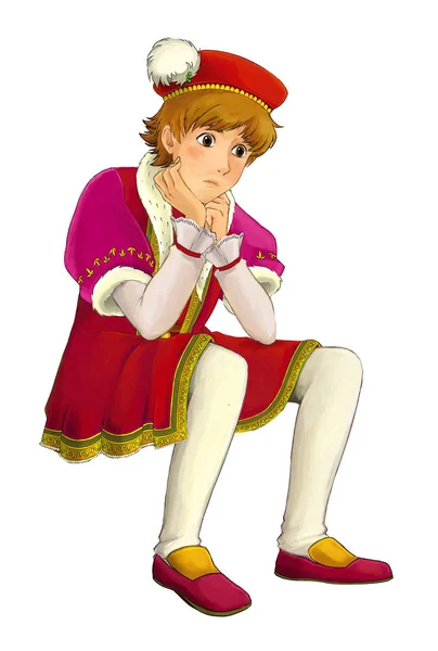 Zeichentrickfigur Adliger Prinz Illustration Für Kinder — Stockfoto