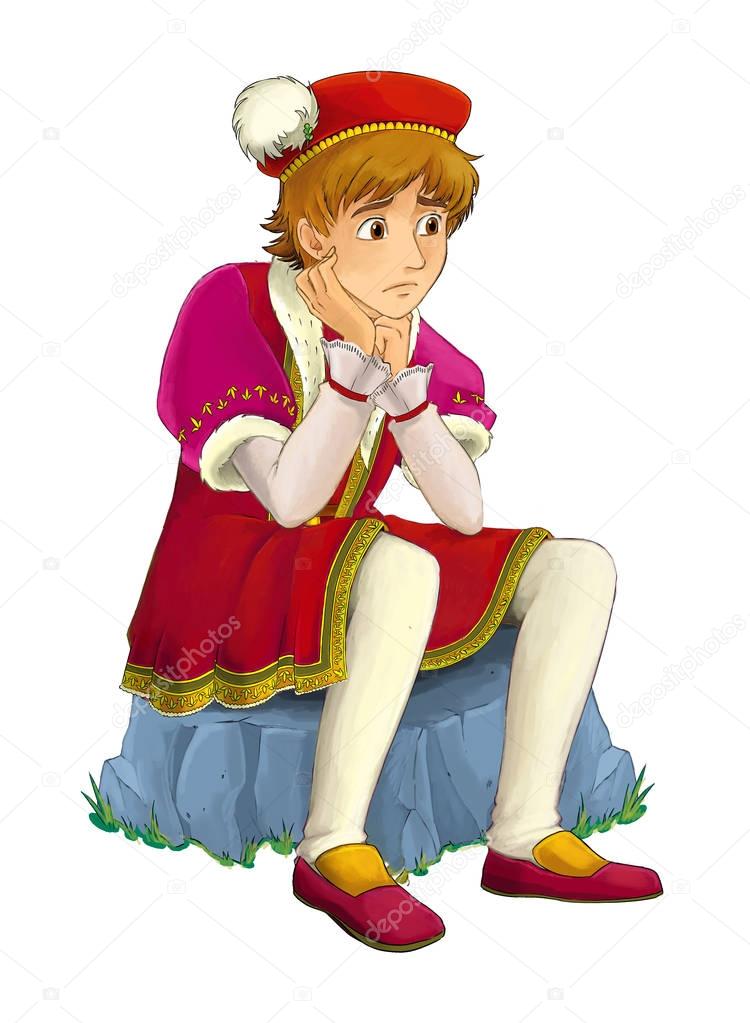 Historieta Caracteres Noble Príncipe Ilustración Para Los Niños — Foto