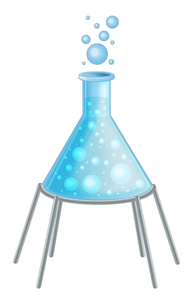 Tubo Vidro Ciência Com Alguma Reação Química Ilustração Para Crianças — Fotografia de Stock