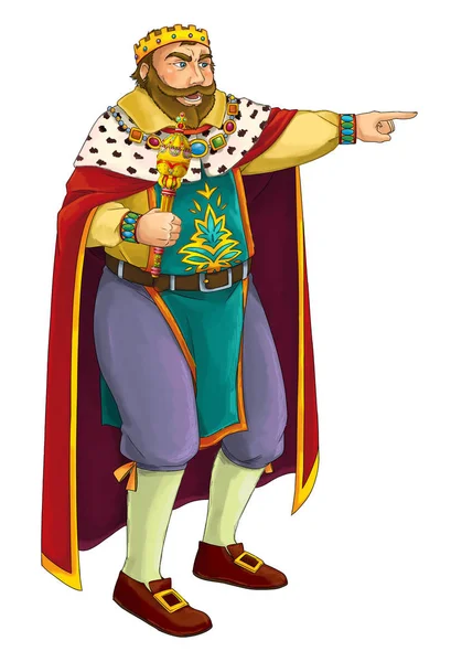 Κινούμενα Σχέδια Χαρακτήρα Βασιλιάς Πρίγκιπας Εικονογράφησης Για Παιδιά — Φωτογραφία Αρχείου