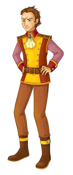 Cartoon Character Nobleman Prince Illustration Children — Stock Photo, Image