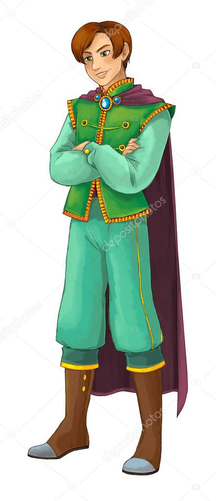 Cartoon character - nobleman - prince - illustration for children