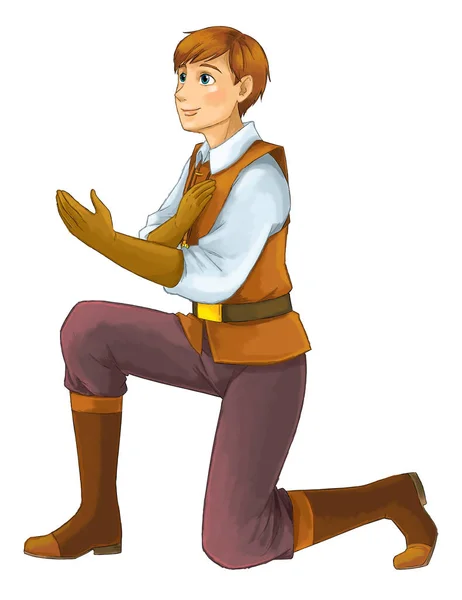 Cartoon Character Nobleman Prince Illustration Children — Stock Photo, Image