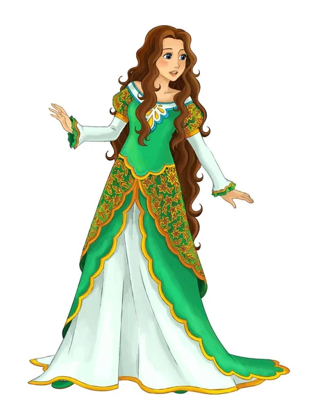 çizgi film genç prenses - güzel kadın / illüstrasyon çocuklar için