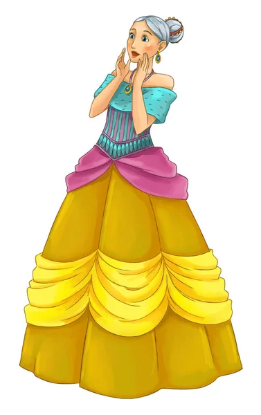 cartoon young princess - beautiful woman / illustration for children