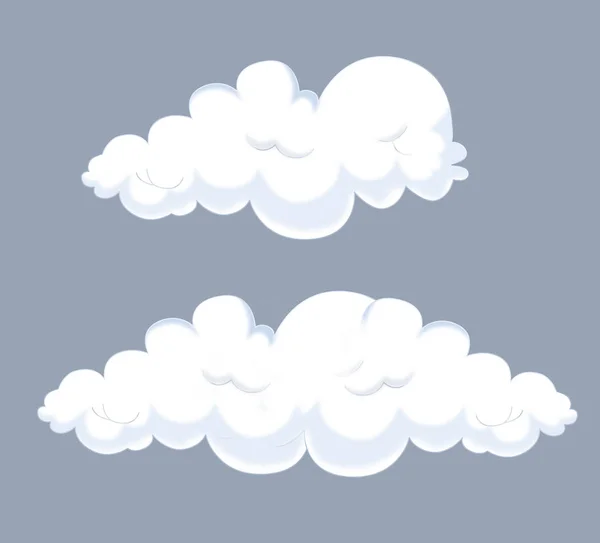 Cartoon Scene Clouds Different Usage Illustration Children — Stock Photo, Image