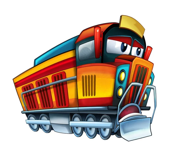 Cartoon Happy Looking Train Illustration Children — Stock Photo, Image