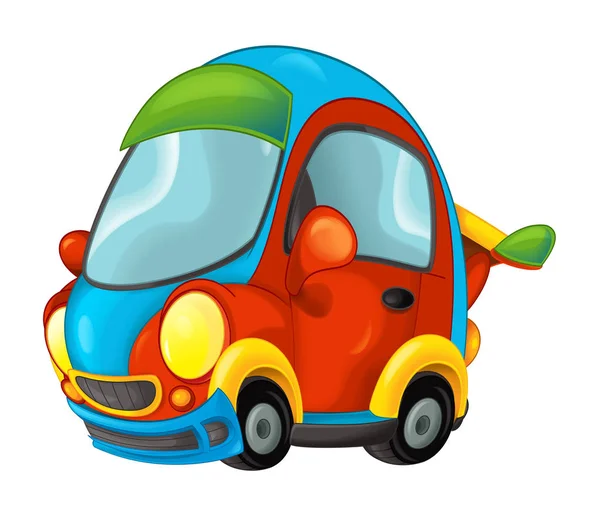 Cartoon Lustig Aussehendes Auto Illustration Für Kinder — Stockfoto