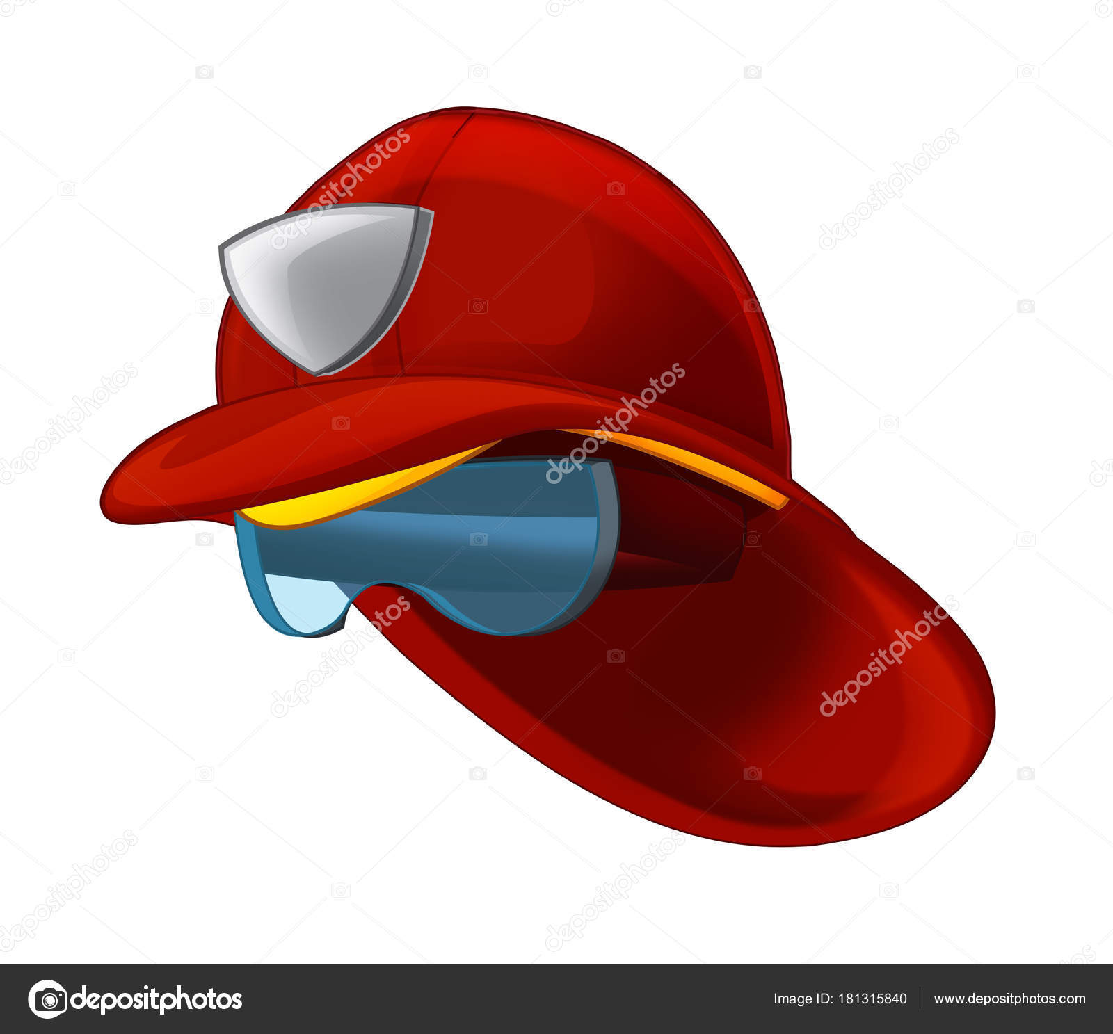 Cartoon Fireman Hat Protective Glasses Illustration Children Stock Photo by ©illustrator_hft 181315840 Cartoon Fireman Hat Protective Glasses Illustration Children Stock Photo by ©illustrator_hft 181315840