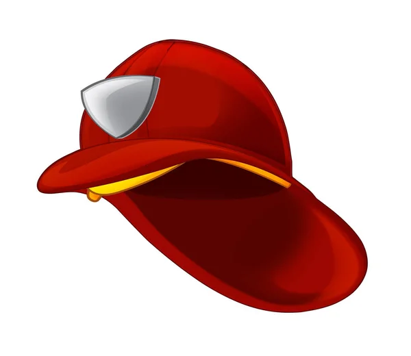 Cartoon Fireman Hat Illustration Children — Stock Photo, Image