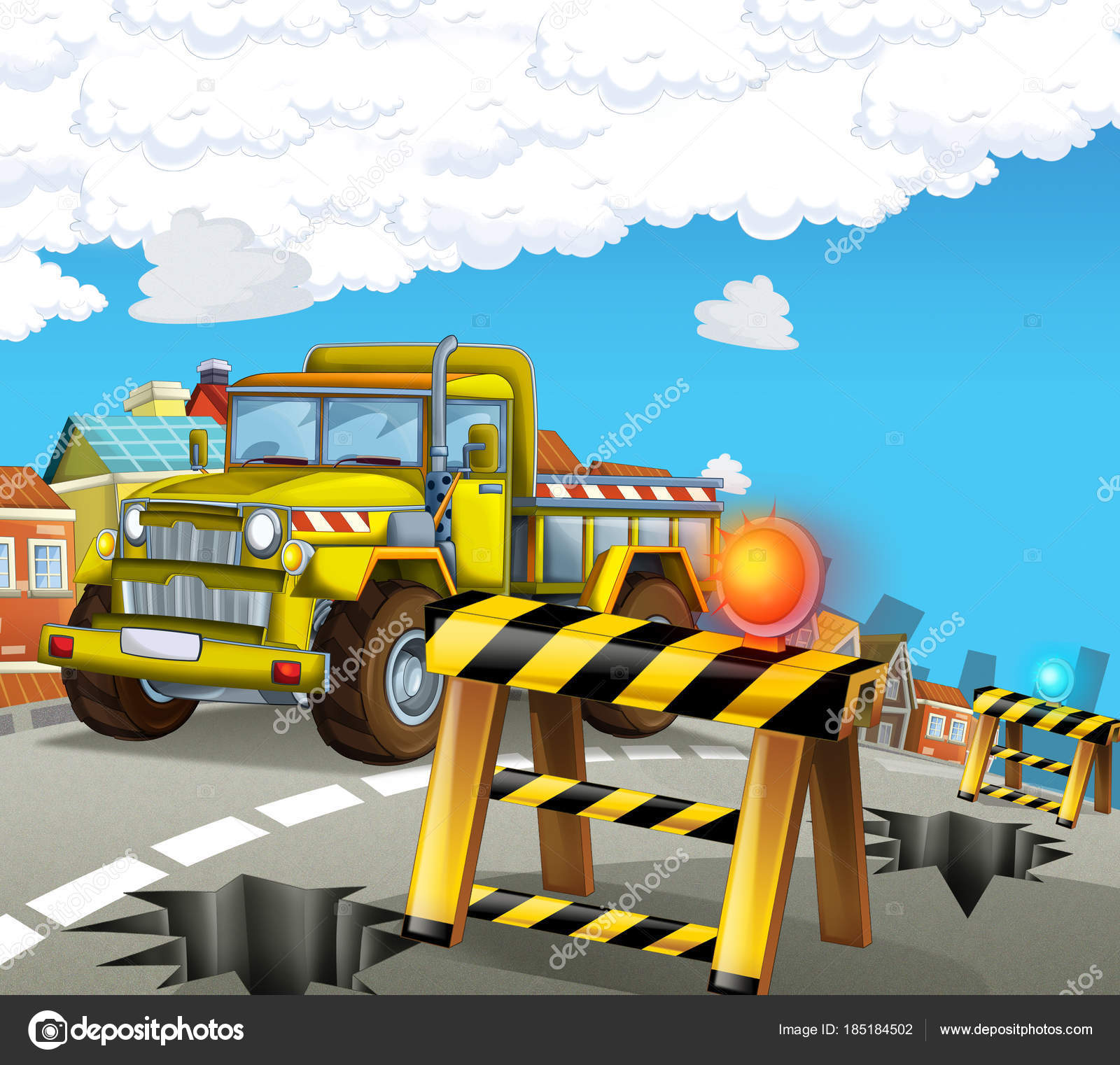 Cartoon Construction Site Car Street City Illustration Children Stock Photo by ©illustrator_hft 185184502 Cartoon Construction Site Car Street City Illustration Children Stock Photo by ©illustrator_hft 185184502