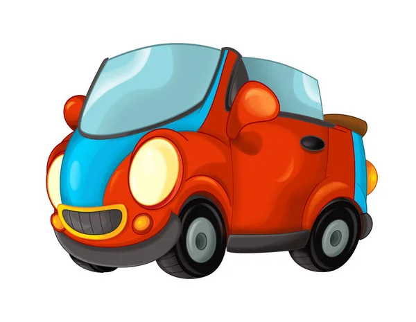 Cartoon Lustig Aussehender Sportwagen Illustration Für Kinder — Stockfoto