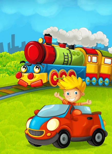 Cartoon Funny Looking Steam Train Going City Kid Driving Toy Stock Photo by ©illustrator_hft 191253678 Cartoon Funny Looking Steam Train Going City Kid Driving Toy Stock Photo by ©illustrator_hft 191253678