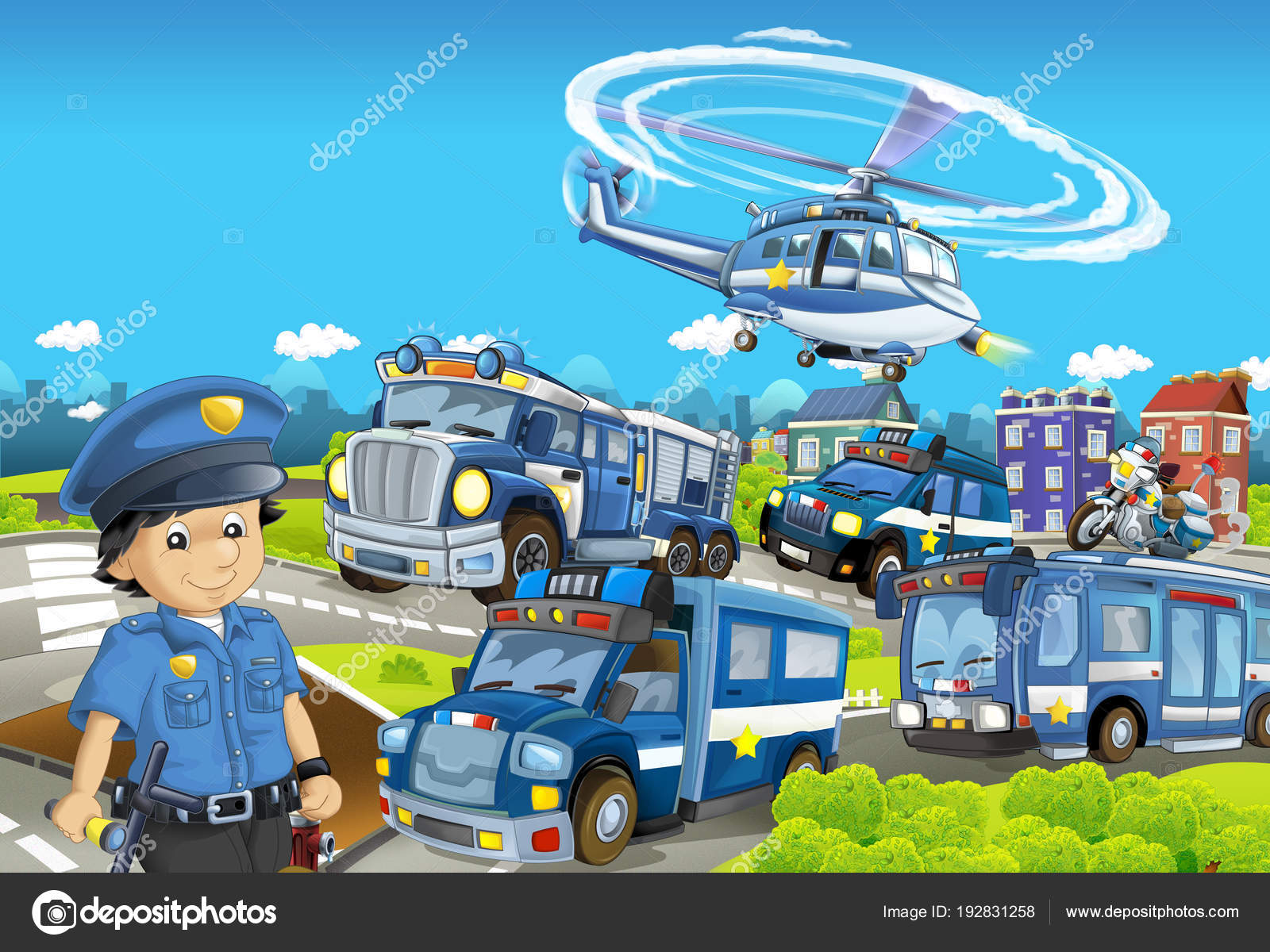 Police Cartoon Hd Wallpaper
