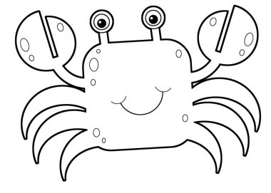 Yüzen mercan resifli yengeçli su altı sahnesi.