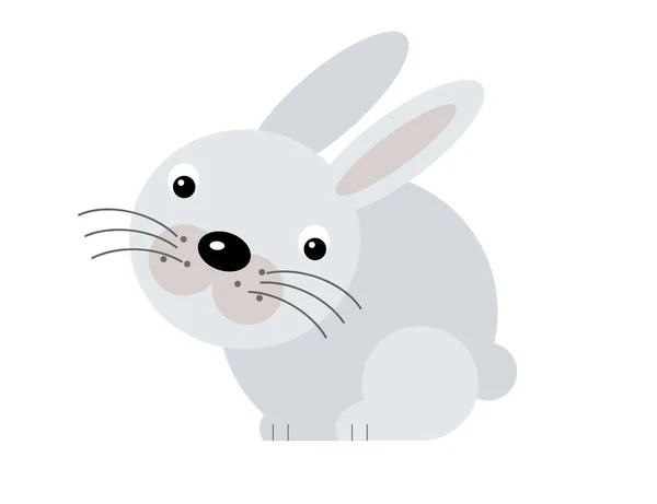 Beyaz Arka Planda Kutup Tavşanı Olan Çizgi Film Sahnesi Çocuklar — Stok fotoğraf