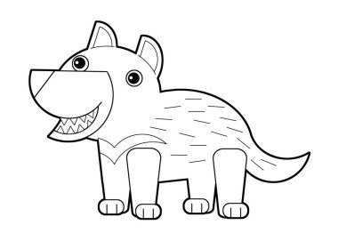 Çocuklar için beyaz arkaplanda hayvan tasmanya canavarı resmi çizen Avustralya karikatürü.