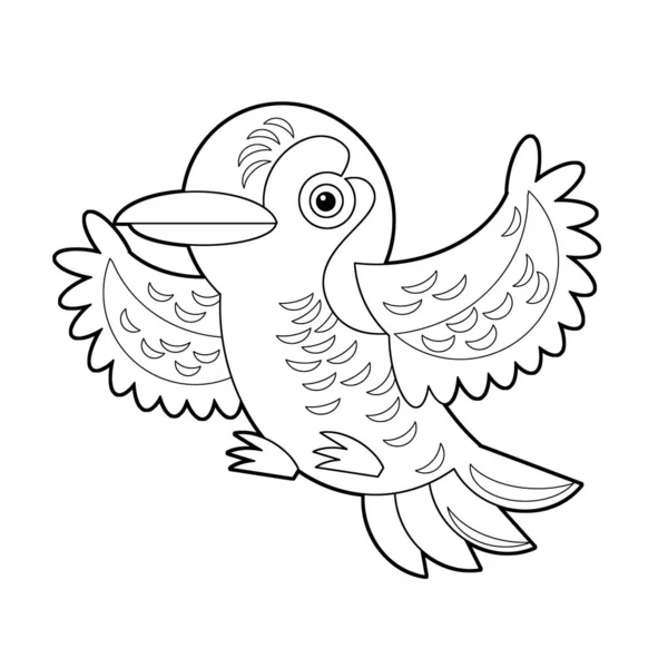 Cartoon Skizze Zeichnung Australischer Tiervogel Laubenvogel Auf Weißem Hintergrund Illustration — Stockfoto