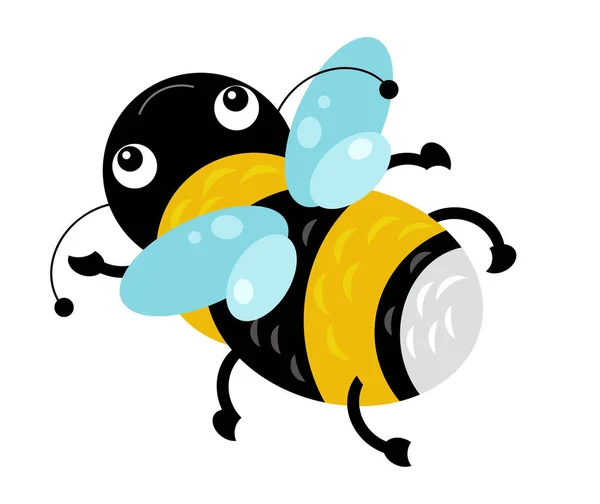 Cartoon Animal Inseto Bumblebee Fundo Branco Ilustração Para Crianças — Fotografia de Stock