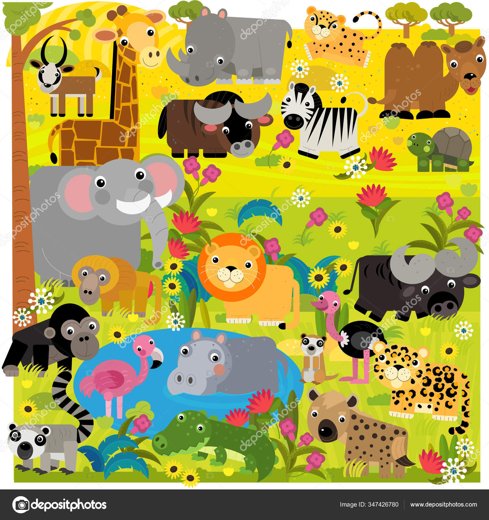 Zoo cartoon Stock Photos, Royalty Free Zoo cartoon Images | Depositphotos