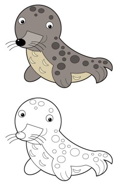 beyaz arkaplanlı karikatür sahnesi - çocuklar için çizim kitabı