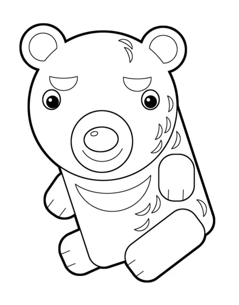 Cartoon Sketchbook Asian Scene Himalayan Bear White Background Illustration Children — Stock Photo, Image