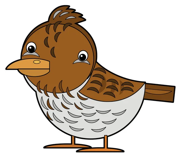 Cartone Animato Animale Uccello Allodola Allodola Sfondo Bianco Illustrazione Bambini — Foto Stock
