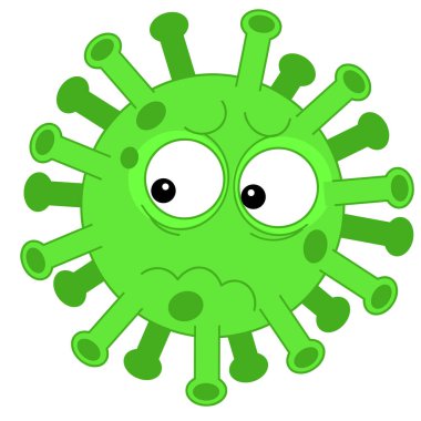 Corona virüsü ve önleme ile karikatür sahnesi - çocuklar için resimleme