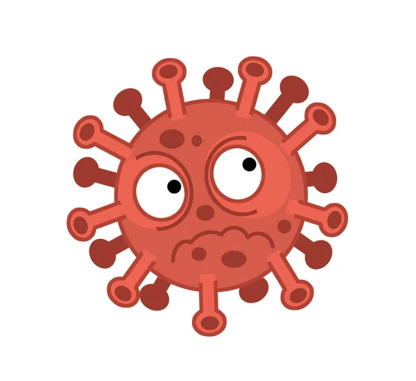 Escena Dibujos Animados Con Virus Corona Prevención Ilustración Para Niños — Foto de Stock