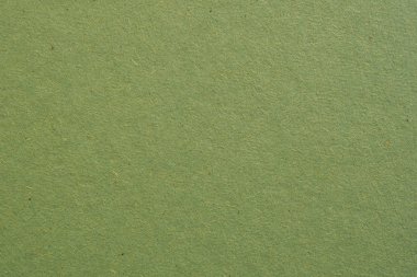 Yeşil bir karton yaprağın yüzeyi. Arkaplan ya da duvar kağıdı. Selüloz lifli pürüzlü kağıt dokusu. Yukarıdan bak. Makro