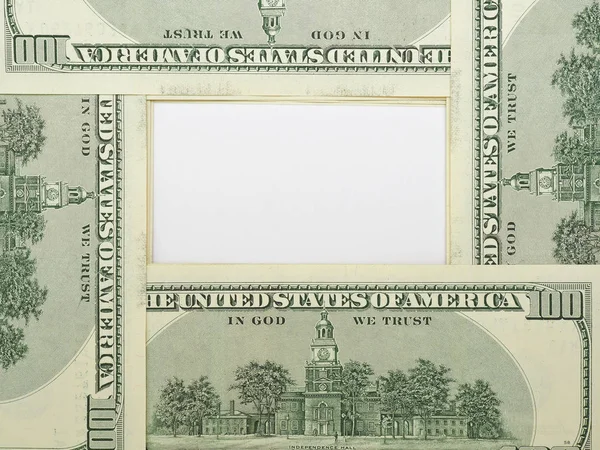 Dólares Americanos Con Lugar Para Texto Billetes 100 Reverso Están —  Fotos de Stock