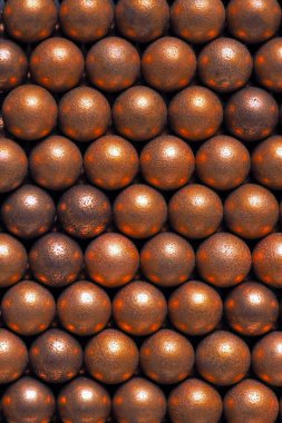 Bir hava tabancasından ateş etmek için bir sürü topun yüzeyi. Yukarıdan bak. Arkaplan ya da duvar kağıdı. Dikey çekim. Makro